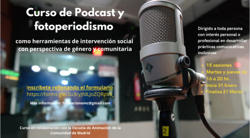 Curso de Podcast y Fotoperiodismo como herramientas de Intervención Social