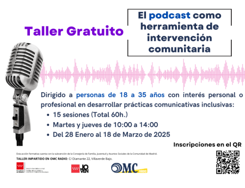 Taller gratuito El podcast como herramienta de intervención comunitaria