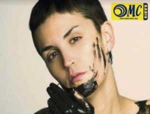 Pamela Palenciano en los estudios de OMC Radio #violenciamachista