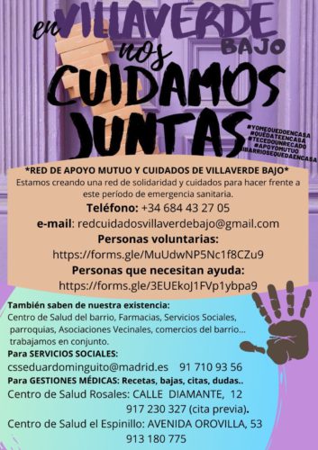Red de apoyo mutuo y cuidados en Villaverde Bajo